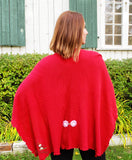 Flower Shawl Red Châle Fleuri Rouge