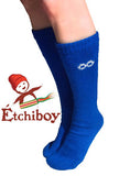 Socks Bas Alpaca Wool Laine Alpaga Blue Bleu One Size Fits All