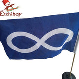 Small Blue Métis Flag Petit Drapeau Métis Bleu