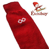 Knee High Socks Bas Hauteur Du Genou Alpaca Wool Laine Alpaga Red Rouge One Size Fits All