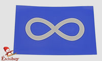 Métis Blue Flag Sticker Autocollant Drapeau Métis Bleu