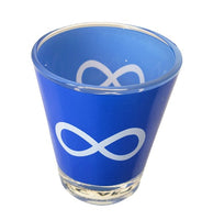 Metis Blue Shot Glass Verre Métis Bleu